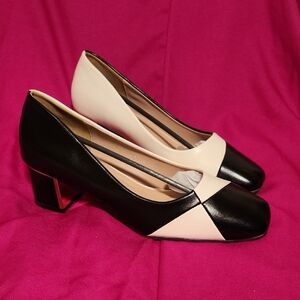 Elegant Black and Cream Women's Pumps
